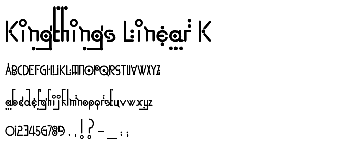 Kingthings Linear K font